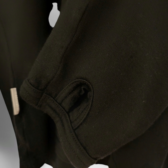 MERINO WOOL Half Zip Pullover Black 260gsm Bodyfit Slim XXL Icebreaker - Picture 8 of 8